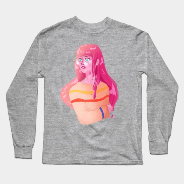 Princess Bubblegum Long Sleeve T-Shirt by La Volpe